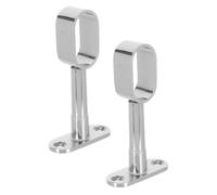 TOVINANNA Soporte para Barra de Armario y Resistencia Pesada de Acero Inoxidable 2 Piezas Ajustable en Altura 85-120mm, Diseño Ovalado para Uso en Hogar y Cuarto de Almacenamiento