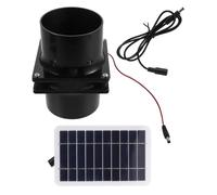 TOVINANNA Ventilador Extractor Solar de 10 W Panel, Hierro Negro | Alta Velocidad, Montaje Fácil sin Cableado, para Casetas de Perros y Refugios Exteriores