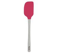 Tovolo Flex-Core - Espátula con mango de acero inoxidable (Viva Magenta), resistente al calor y sin BPA, cabeza giratoria de silicona, segura para hierro fundido y utensilios de cocina antiadherentes,