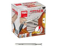 TOX 017102271 - Caja de 50 tacos clavo LSN ATTACK 8 x 120 mm + tornillo LSN-SK