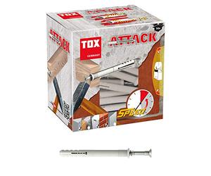 TOX 017102271 - Caja de 50 tacos clavo LSN ATTACK 8 x 120 mm + tornillo LSN-SK