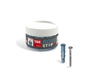 TOX Aqua Stop Pro, Anclaje Universal de estanqueidad 6/38 para Fijaciones en Paredes y Suelos alicatados, de plástico Especial HDPE, con Tornillo 4x50 mm, 014271011