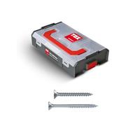 TOX L-BOXX Mini tornillos para madera aglomerada 4 mm surtido TX, ajustables individualmente, apilables y enclavables, incluidos tornillos para madera con accionamiento TX, 500 uds, 094903207