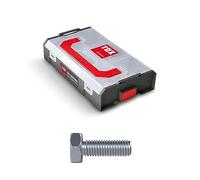 TOX L-BOXX Surtido de minitornillos hexagonales M5 DIN 933, ajustables individualmente, apilables y enclavables, incluidos tornillos M5 de diferentes dimensiones, 300 piezas, 094903203