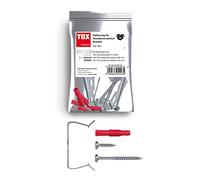 TOX Soporte para regletas de zócalos Soporte, de adaptación flexible, para más espacio y orden, sujeción segura en casi todos los materiales de construcción, en bo resellable, juego de 4, 01060102