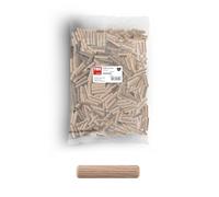 TOX taco de madera Boltfix wood XL 6x30 mm, unión fiable de piezas de madera con sujeción perfecta, adecuado para muebles y perfiles angulares, 1000 piezas en paquete a granel, 015600101