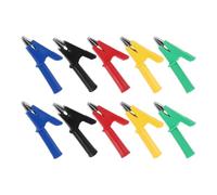 TOYANDONA 10 Unidades Pinza de Cocodrilo Pequeña Aislada de 10mm, Clip | Conexión Rápida de Terminales, Seguridad ante Cortocircuitos, Cuerpo con Cobertura Total, Laboratorios Aplicables