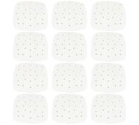 TOYANDONA 100 Hojas de Papel para Hornear para Freidora de Aire Agujeros para Drenaje de Aceite, Papel Vegetal Blanco Antiadherente Seguro para Horno y Utensilios de Cocina