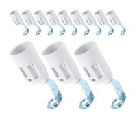 TOYANDONA 12 Piezas Portalámparas E14 para Lámparas de Araña Casquillo Blanco, Resistente al Calor, de Plástico y Aleación de Zinc, Adecuado para Oficinas y Pasillos