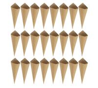 TOYANDONA 120 Conos De Papel Kraft para Pétalos Y Confeti De Bodas 6.7X2.36 Pulgadas Conos Decorativos para Flores Dulces Y Manualidades Fiesta