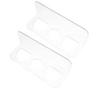 TOYANDONA 2 Piezas Organizador Acrílico Montado Pared para Baño 3 Compartimentos y Orificios, Adhesivo Transparente para Peines y Cepillos, Ahorro de Espacio en Baño u Hotel