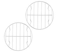 TOYANDONA 2 Piezas Soporte para Barbacoa de Acero Inoxidable, Redonda | Uso Exterior para Asados y Salidas, Color Plata, Fácil de Manejar, Accesorio Práctico para Parrillas