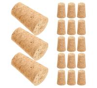 TOYANDONA 30 Tapones de Corcho para Botellas de Vino y Frascos de Vidrio, Diseño Elegante de Madera Beige, Uso Versátil y Almacenamiento Conveniente para Cocina y Hogar