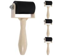 TOYANDONA 4 Piezas Rodillo de Goma Portátil para Impresión y Manualidades con Mango de Plástico, Fácil de Limpiar y Nivelador de Tinta para Proyectos de Pintura y Grabado