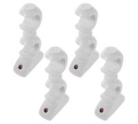 TOYANDONA 4 Piezas Soporte Doble de Madera Accesorio Resistente para Barra de Cortina Romana con Base Fija para Montaje Seguro Ventanas