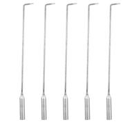 TOYANDONA 5 Piezas Atizador para Brasas Exterior de Acero Inoxidable, 20 | Mango Ergonómico, Diseño de Gancho, Uso Estufas de Cocina y Braseros al Aire Libre, Color Plata