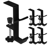 TOYANDONA 5 Piezas Gancho Ajustable para Calcetines de Navidad y Guirnaldas Soporte Doble Negro para Colgar Decoraciones Festivas el Hogar