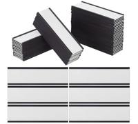 TOYANDONA 50 Unidades Portaetiquetas Magnético para Estante Tarjeta | Diseño de Goma Imantada, Visibilidad Clara, Uso Versátil, para Almacén y Archivo de Oficina
