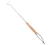 TOYANDONA Atizador de Chimenea Mango Antideslizante Extensible, de Acero | Gancho para Madera y Carbón, Uso Seguro Diseño Ligero, y Resistente al Calor en Casa y Barbacoas