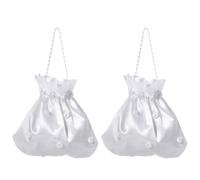 TOYANDONA Bolsitas de Dulces para Bodas, Bolsas para Guardar Dulces de Tela en Color Claro con Cordón, 2 Pcs, Diseño de Bolsillo Cordón, para Chocolates y Regalos de Boda