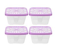 TOYANDONA Caja Absorbente de Humedad Vacía 4 Piezas Contenedor Plástico Reutilizable para Armarios y Baños Soporte para Absorbedor de Humedad Solución Práctica para Eliminar