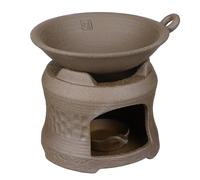 TOYANDONA Calentador de Tetera de Cerámica Marrón, Bandeja Retro para Té | Base Calefactora Estable, Retención de Calor Práctica, Estilo Elegante y Sencillo, Uso Doméstico Teteras