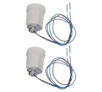 TOYANDONA Casquillo de Lámpara Cerámico E27 con Cable, Resistente a Altas Temperaturas, Fácil Instalación, Forma de Bocina, Paquete de 2 Unidades para Cocinas y Espacios Comerciales