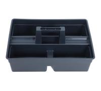 TOYANDONA Cesta de Limpieza de Plástico PP Portátil Asa y Compartimentos | Organizador de Mano para Botellas y Herramientas Pequeñas, Uso Doméstico y Carrito de Limpieza