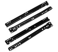 TOYANDONA Correderas de Repuesto para Cajones Montaje Inferior, Metal Negro | Guías de Dos Secciones Desmontables, Apertura Suave Rueda, Hardware para Muebles y Bricolaje Doméstico
