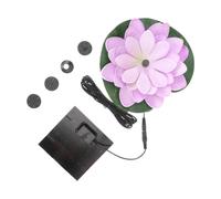 TOYANDONA Fuente Solar Flotante Bomba de Agua Solar sin Cable Externo para Estanque Diseño de Nenúfar Púrpura Material Plástico Adecuado para Piscinas y Jardines