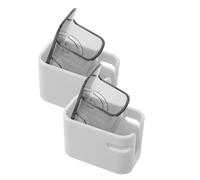 TOYANDONA Organizador de Cepillos de Dientes Eléctrico de Pared con Tapa Desmontable, Soporte Portátil de Plástico para Cabezales, Adecuado para Baño y Viajes, Pack de 2 Unidades
