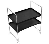 TOYANDONA Organizador de Maquillaje de Dos Niveles, Plástico y Metal | Diseño Desmontable, Compacto y Portátil, Gran Capacidad de Almacenamiento