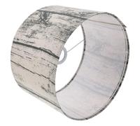 TOYANDONA Pantalla de Lámpara de Tela Fabricada en Tela y Hierro Diseño de Rayas de Corteza, Accesorio Desmontable para Lámpara de Mesa Estilo Natural y Minimalista