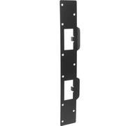 TOYANDONA Placa de Pestillo de Hierro y Alta Seguridad Diseño de Doble Orificio Negro para Reforzar Cerraduras de Puertas Interiores y Exteriores Instalación Fácil