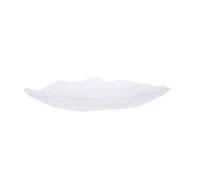 TOYANDONA Plato de Pasta de Vidrio Moderno, Redondo y Cuadrado para Servir | Acabado Martillado Transparente, Superficie Lisa y Pulido Suave, Adecuado para Fruta y Pasta en Restaurante