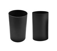 TOYANDONA Porta Utensilios de Cocina Redondo Negro en Plástico y Caucho | Organizador de Cubiertos, Soporte para Palillos y Espátulas, Almacenamiento Cocina, Uso en Cocina Moderna