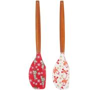 TOYANDONA Raspador de Mantequilla de Silicona para Hornear 2piezas, Herramienta Profesional para Mezclar y Alisar Postres en Navidad