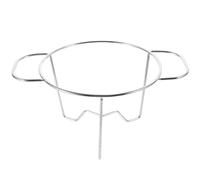 TOYANDONA Rejilla de Acero Inoxidable para Fogón Camping, Soporte Portátil | Acabado Plata, Limpieza Sencilla, Uso en Viaje y Playa, Apto para Brochetas, Ollas y Recipientes