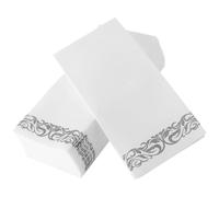TOYANDONA Servilletas Desechables para Fiestas Infantiles y Mesa, Diseño Grueso y Suave, 25 Piezas de Pulpa de Madera Plata para Entretenimiento Diario