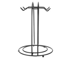 TOYANDONA Soporte Colgante para Tazas de Café con 4 Ganchos, Hierro Negro | Diseño Vintage con Ranura de Drenaje, Estructura Abierta, para Barra de Café y Encimera