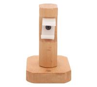 TOYANDONA Soporte de Barra para Cortina de Baño de Madera Khaki Diseño Liso y Redondeado, Soporte Rústico para Fijar Barra de Cortina en Dormitorio y Baño