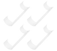 TOYANDONA Soporte de Hierro Blanco y Soporte Fiable 4 Piezas para Tabla de Planchar Gancho en T, Superficie Ensanchada para Mayor Estabilidad en Lavandería o Armario