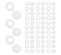 TOYANDONA Tapas de Plástico de Color Blanco para Tornillos de Muebles, Diámetro 5,3mm, 200 Unidades, Resistentes al Desgaste para Reparación de Agujeros en Armarios y Proyectos Domésticos