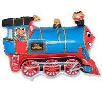 Toyland® Globo de aluminio con forma de tren azul de 66 cm, decoración de fiesta infantil