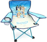 Toyland® Silla Plegable para Acampar para niños Bluey & Bingo con portavasos y Bolsa de Almacenamiento Viajes de Campamento, Playa y jardín