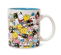 Toynk Sanrio - Taza de cerámica con diseño de Hello Kitty and Friends | Taza de café sin BPA para expreso o té | Capacidad para 20 onzas