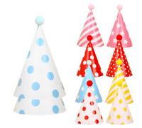 Toyvian 10 Unidades Sombreros de Fiesta de Cumpleaños Adultos Pompones de Papel, Reutilizables y Adaptables para Celebraciones y Fiestas Divertidas Varios estilos