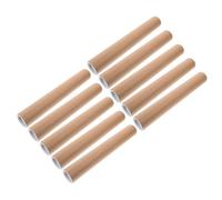 Toyvian 10 Unidades Tubo Porta Carteles de Papel Kraft 1,5 Pulgadas X 12 | Color Caqui, Material ABS y Papel, Incluye 2 Tapas, para Guardar y Enviar Documentos