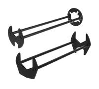 Toyvian 2 Juegos Llave de Fontanero de Acero Ajustable para Lavabo y Baño | Desmontaje Rápido, Instalación de Sanitarios, para Tuercas y Fregaderos, Negra, Herramienta Compacta