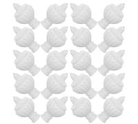 Toyvian 20 Piezas Tapas Decorativas para Extremos de Cortinas Remates de Barra Cortinas Extensible Tapas de Extremo de Varilla de Plástico Blanco con Diseño Floral Auspicioso Protección